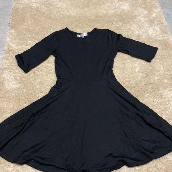 blue dress for baby girl Chalandry Short Black Long Sleeve Skater Dress main image 0